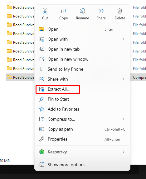 Extract a .zip archive Extract a .zip archive
