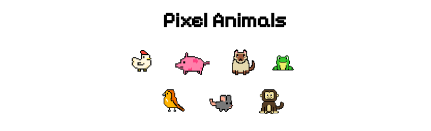 Pixel Animals - 64x64