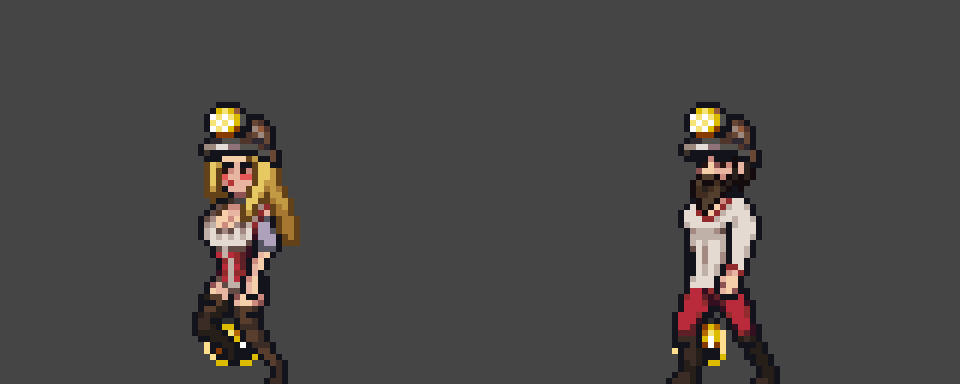 Added Mining Helmet and Lantern! ⛏️😊 - FREE - 2D Pixel Art Male and ...