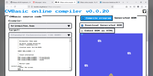 Cover image for CVBasic online compiler