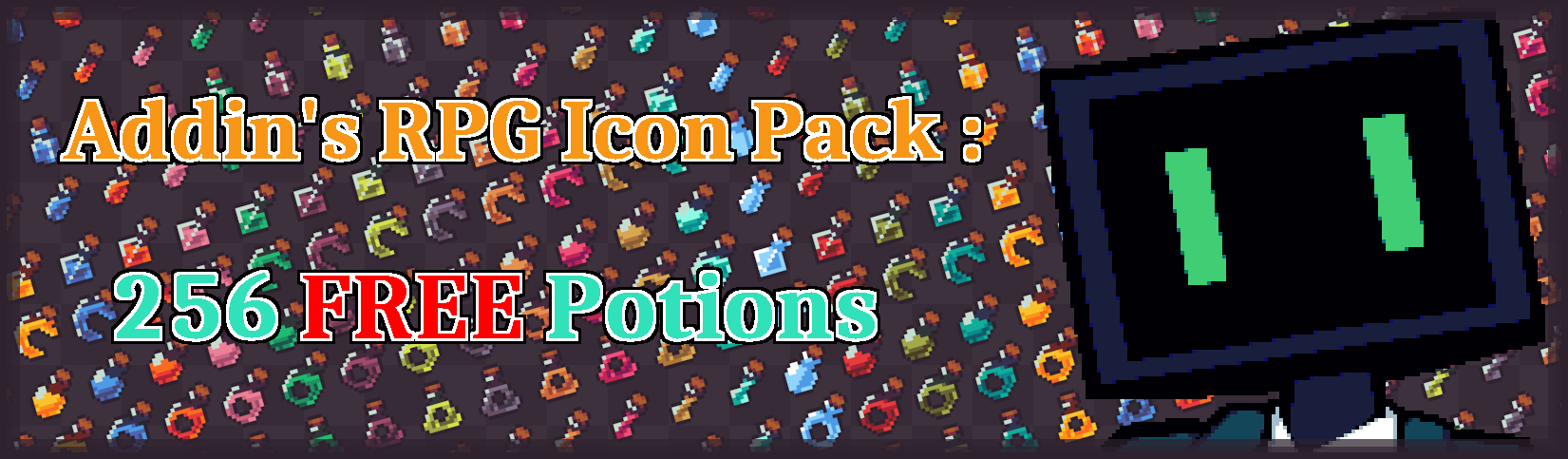 Addin's FREE 256 Potions - RPG Icon pack