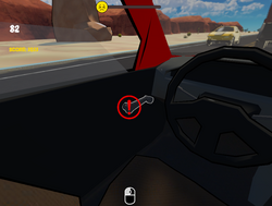 Interior view approaching the truck