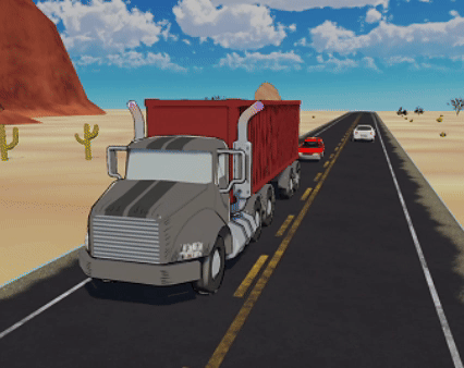 Overtake moment from the cabin (GIF)