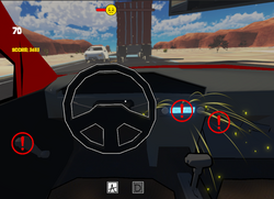 Exterior camera: desert highway