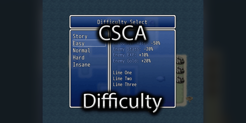 Cover image for CSCA Difficulty for RPG Maker VX Ace