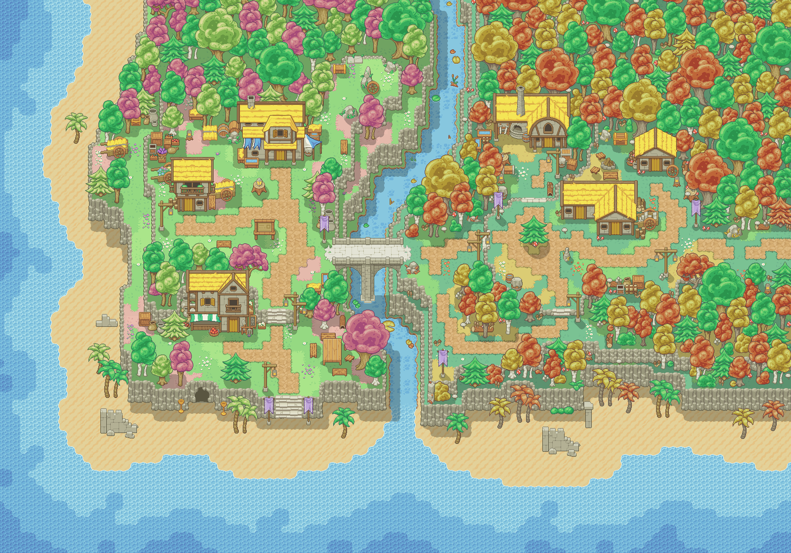 The Fantasy Tileset - Turning of the Seasons -16x16 Asset Pack by ...