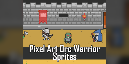 2D Pixel Art Orc Warrior by Elthen's Pixel Art Shop