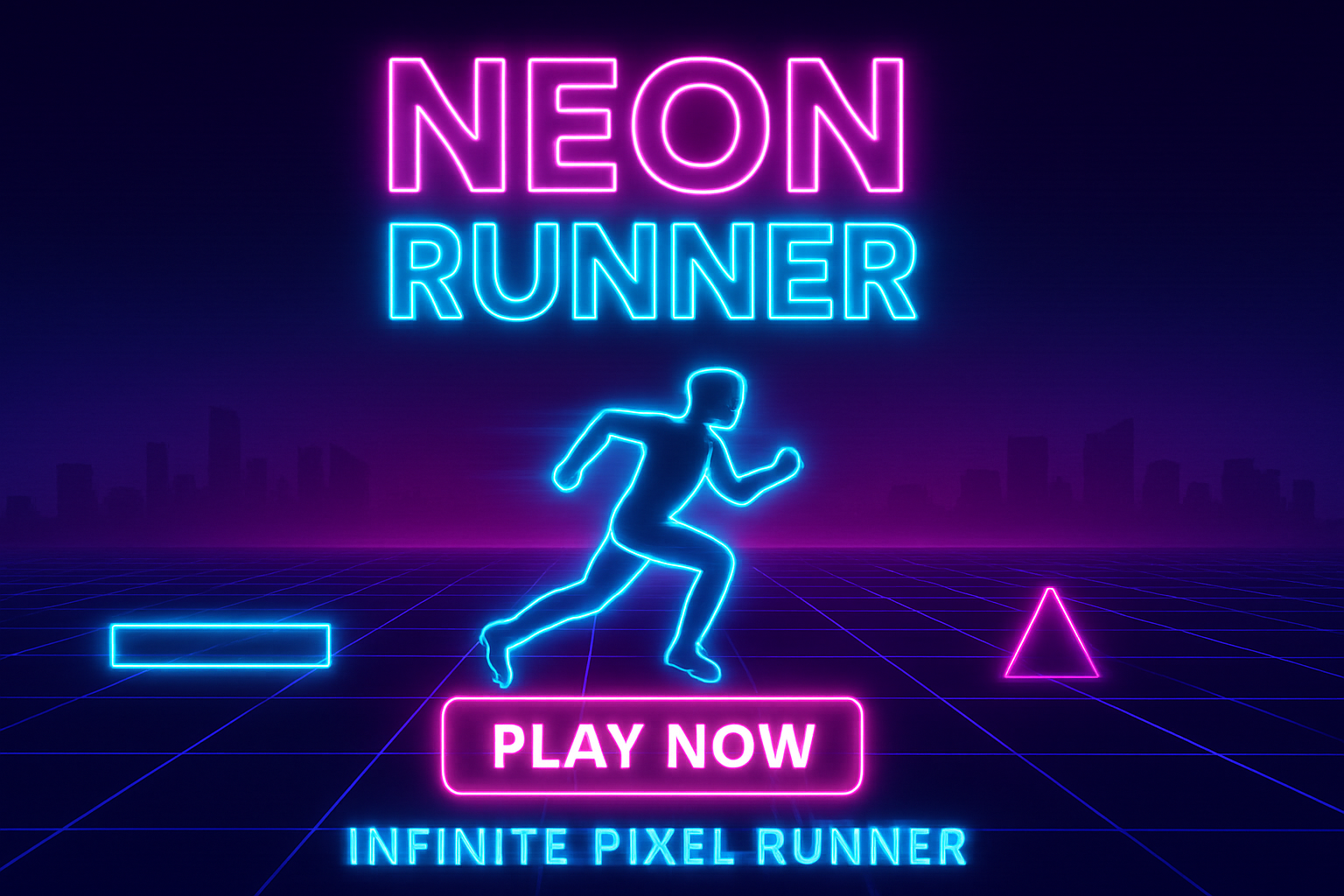 Neon Runner — Infinite Pixel Runner (Browser Game)