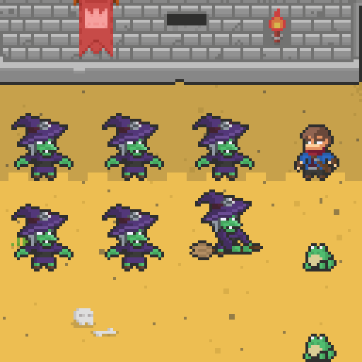 Pixel Art Witch Opengameart Org