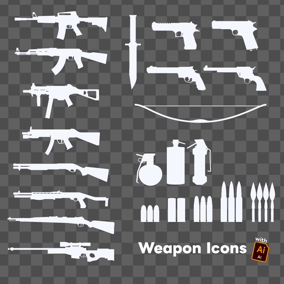Guns & Weapons Icon Pack by realcatnugget