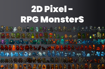 2D Pixel – RPG Monsters (240 Characters/Creatures) by static-dot