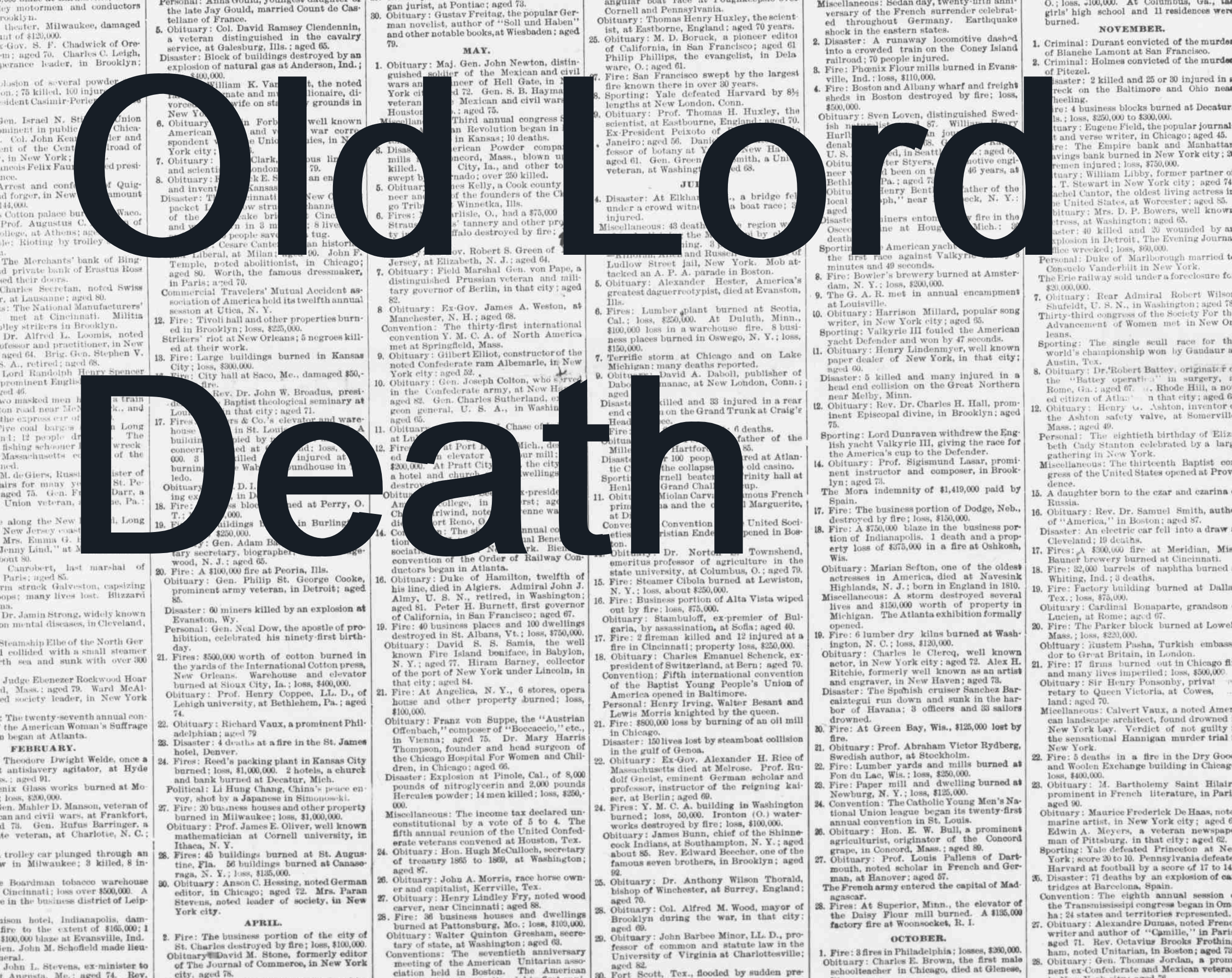 Cover image for Old Lord Death