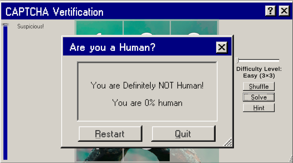 Cover image for Are you a Human? - 8 Puzzle Game