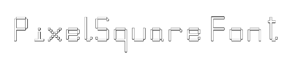 pixelSquare font
