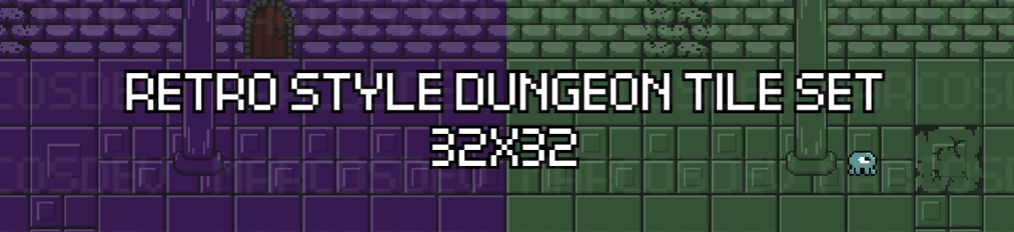 Retro Style Dungeon Tile Set - MarcosDev