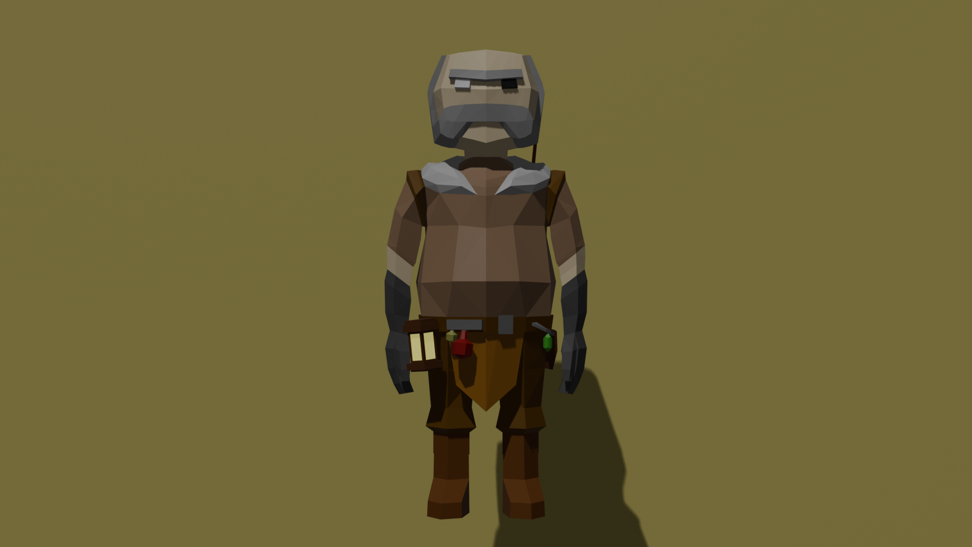 Low Poly Merchant Low-poly rigged merchant model by Patsyuk_3d