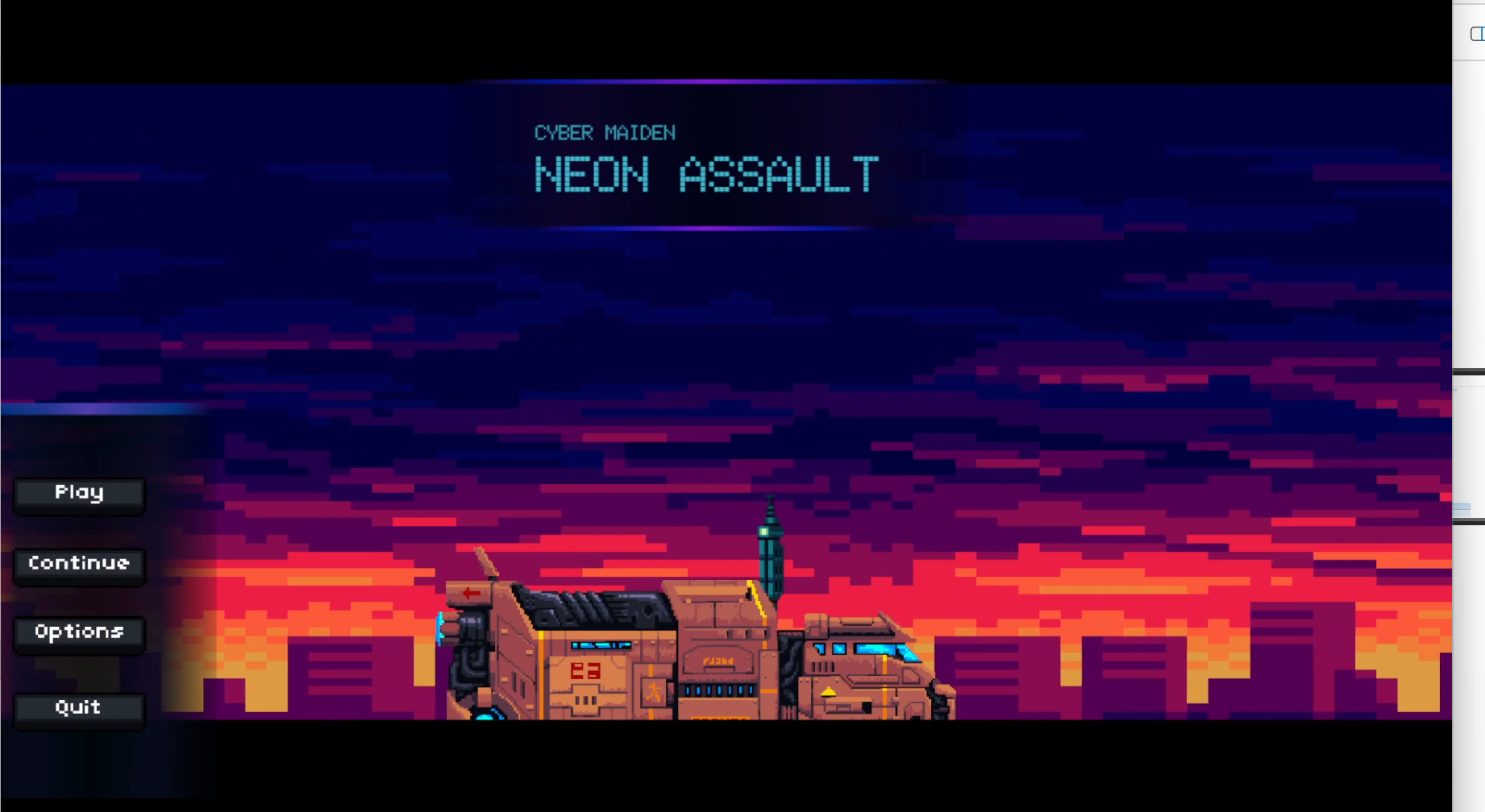 Screenshot 1 for Cyber Maiden: Neon Assault