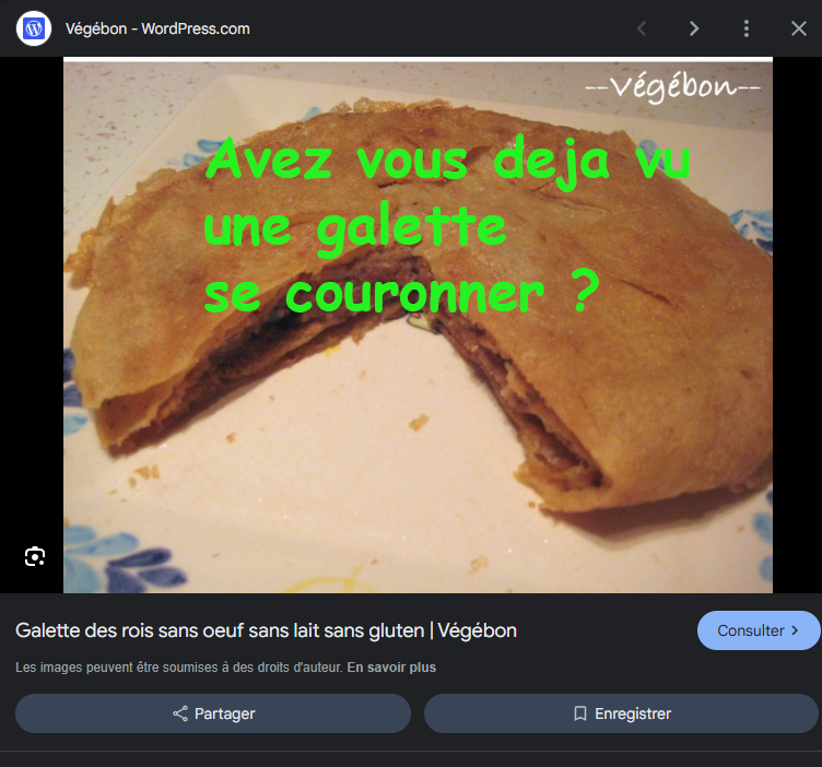 Avez vous déjà vu une galette devenir reine ?