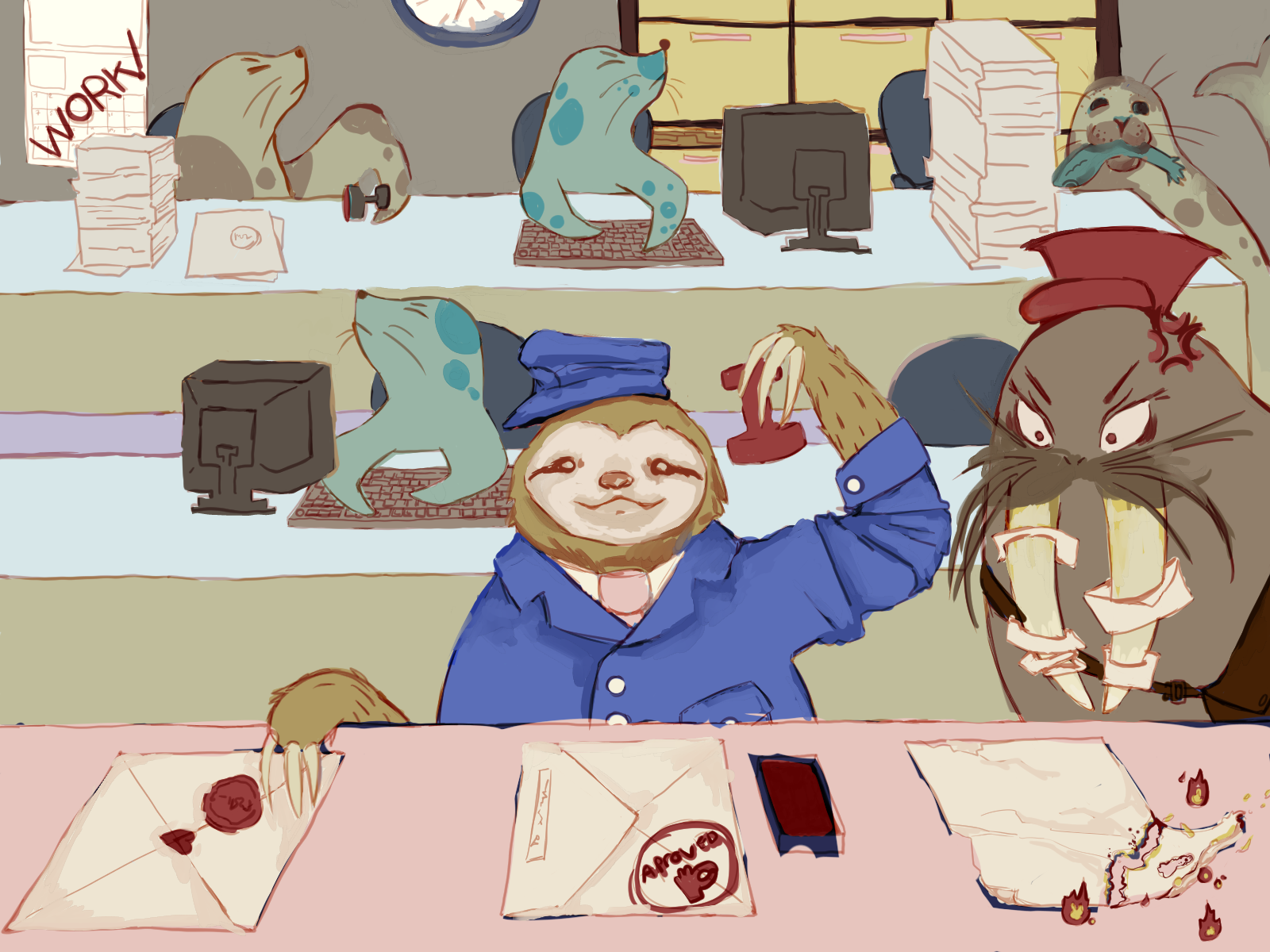 Tenacious Sloth Ambitious Sloth by yawnworks
