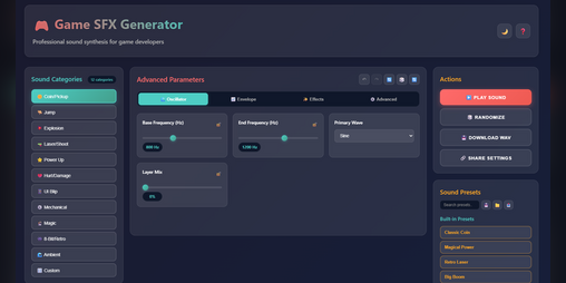 Cover image for Game SFX Generator Pro
