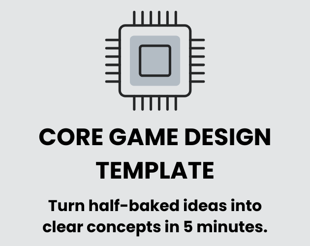 Core Game Design Template by The Modern Game Dev