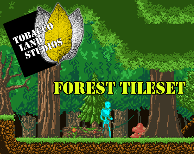ForeGround Elements - Tobacco Land Platformer Forest Tileset by TLSAxt