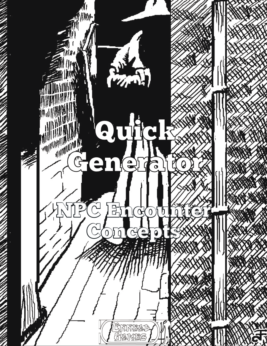 Quick Generator NPC Encounter Concepts 1 by Ennead Games