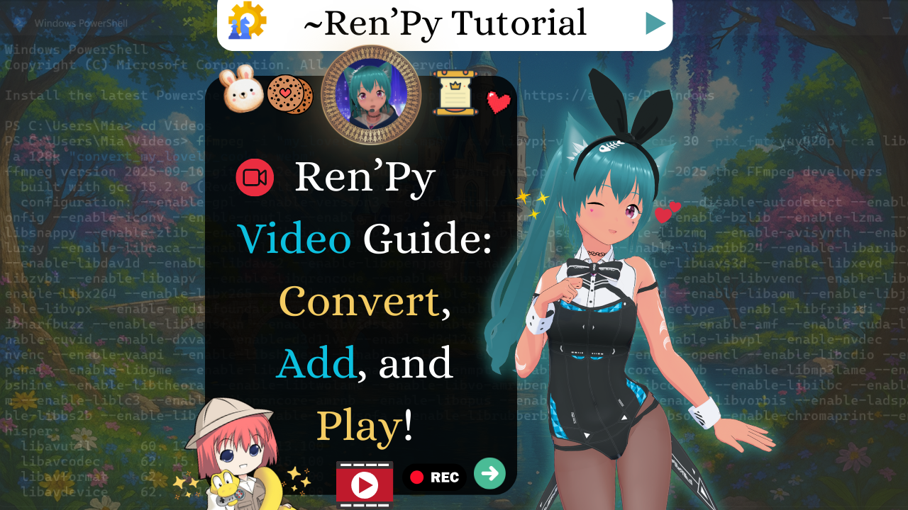0 - Ren'Py Video Tutorial - Convert, Add, and Play - Discover with Mia