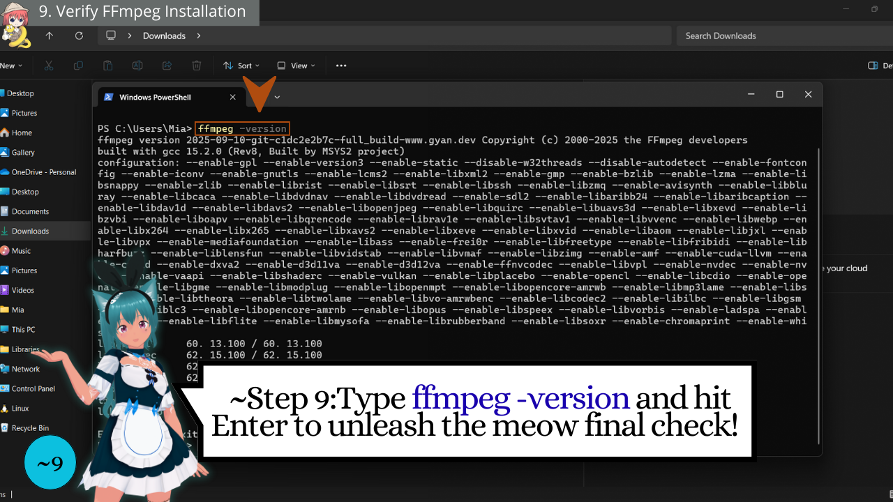 9 - Ren'Py Video Tutorial - Verify FFmpeg Installation - Discover with Mia