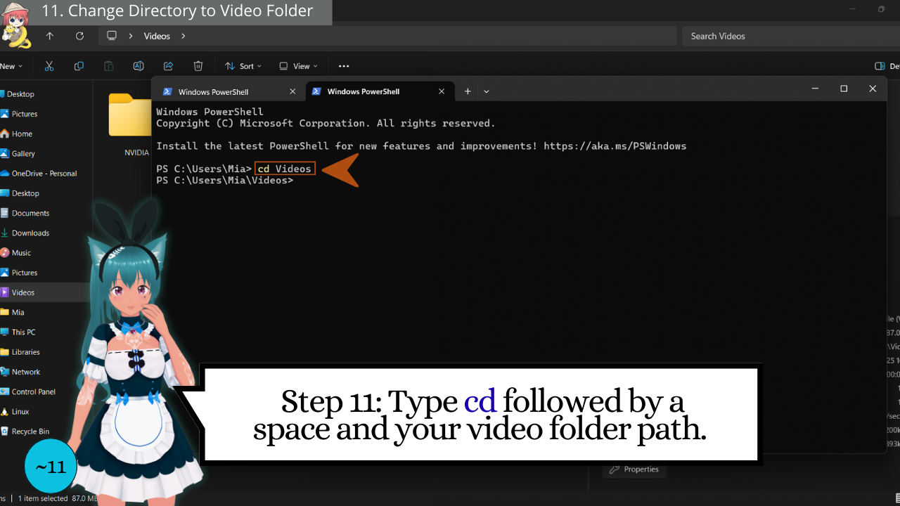 11 - Ren'Py Video Tutorial - Change Directory to Video Folder - Discover with Mia