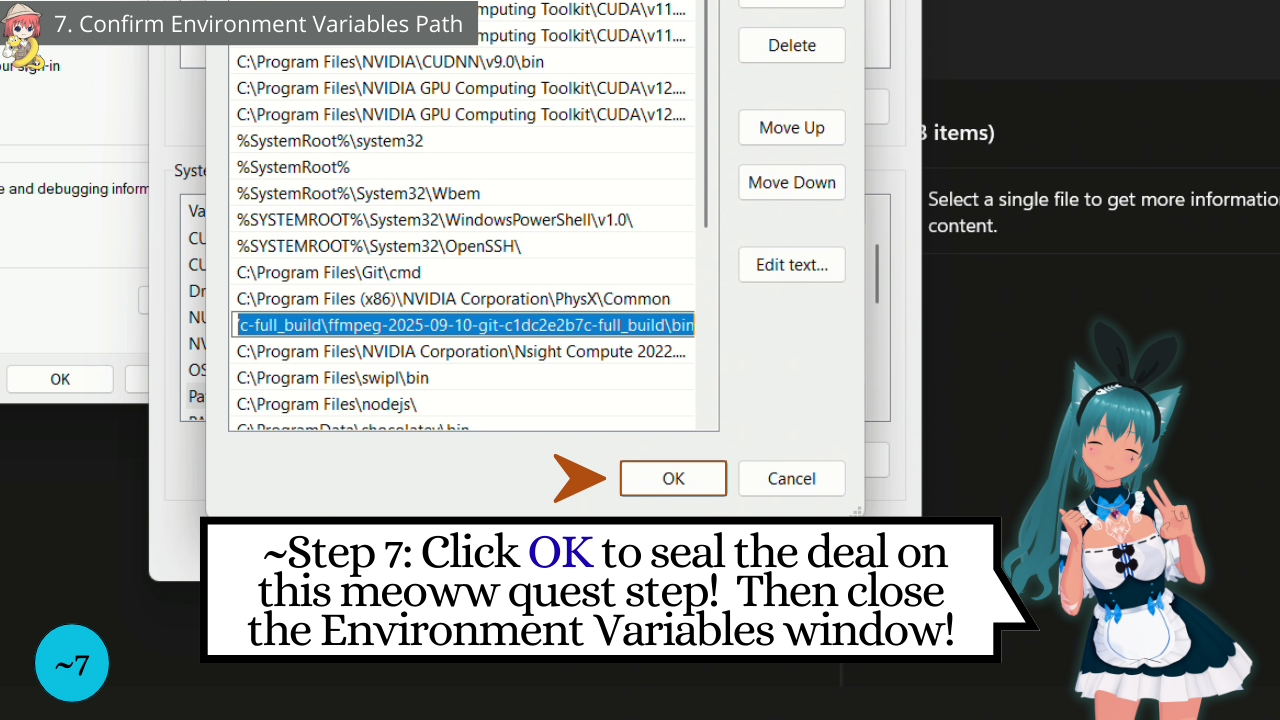 7 - Ren'Py Video Tutorial - Confirm Environment Variables Path - Discover with Mia