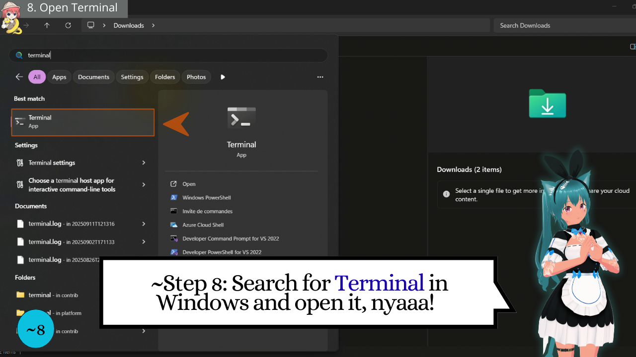 8 - Ren'Py Video Tutorial - Open Terminal - Discover with Mia