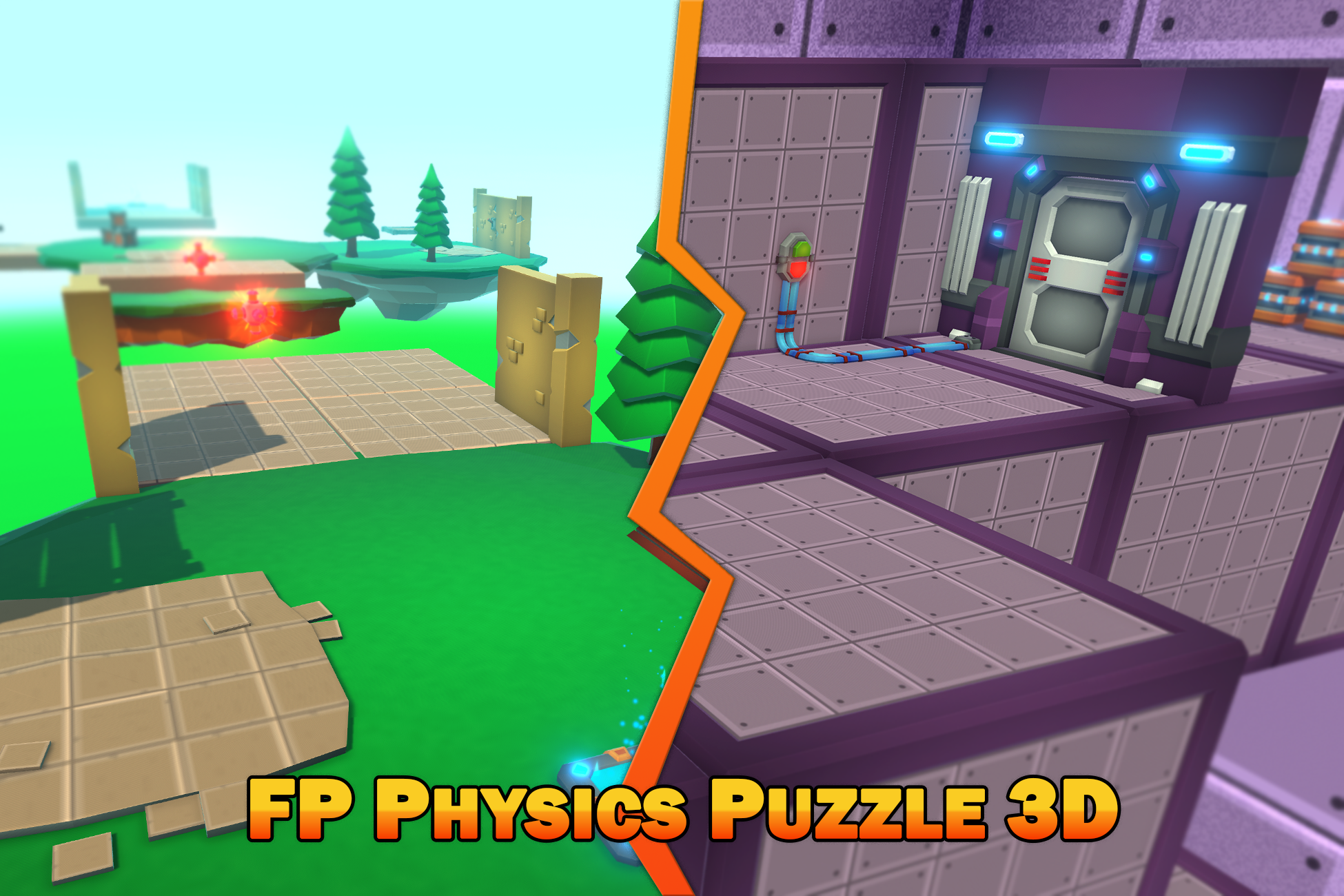 FP Physics Puzzle 3D - Unity Game Template by Black Rose Developers
