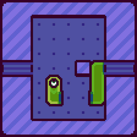 The same art style, but the stitching and snake texture is gone, instead the parts look more like pipes, with the places that have been split acting as openings.