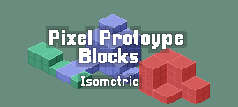 Pixel Isometric Prototype Blocks