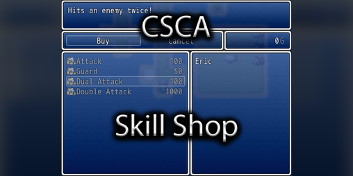 Cover image for CSCA Skill Shop for RPG Maker VX Ace