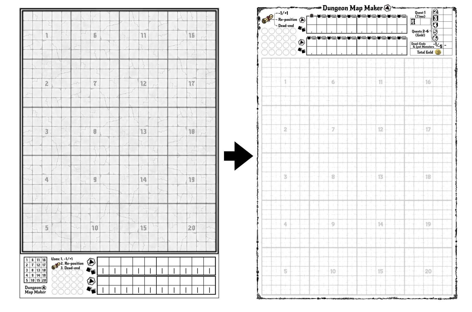 A comparison between the prototype map sheet and the final map sheet. A comparison between the prototype map sheet and the final map sheet.
