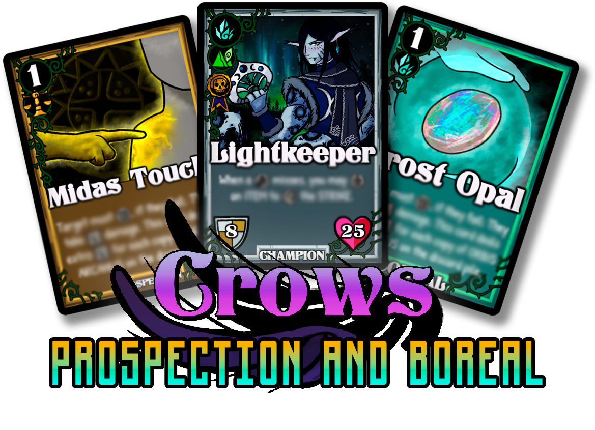 Crows TCG - Trading Card Game and Roguelike Template - Prospection and Boreal