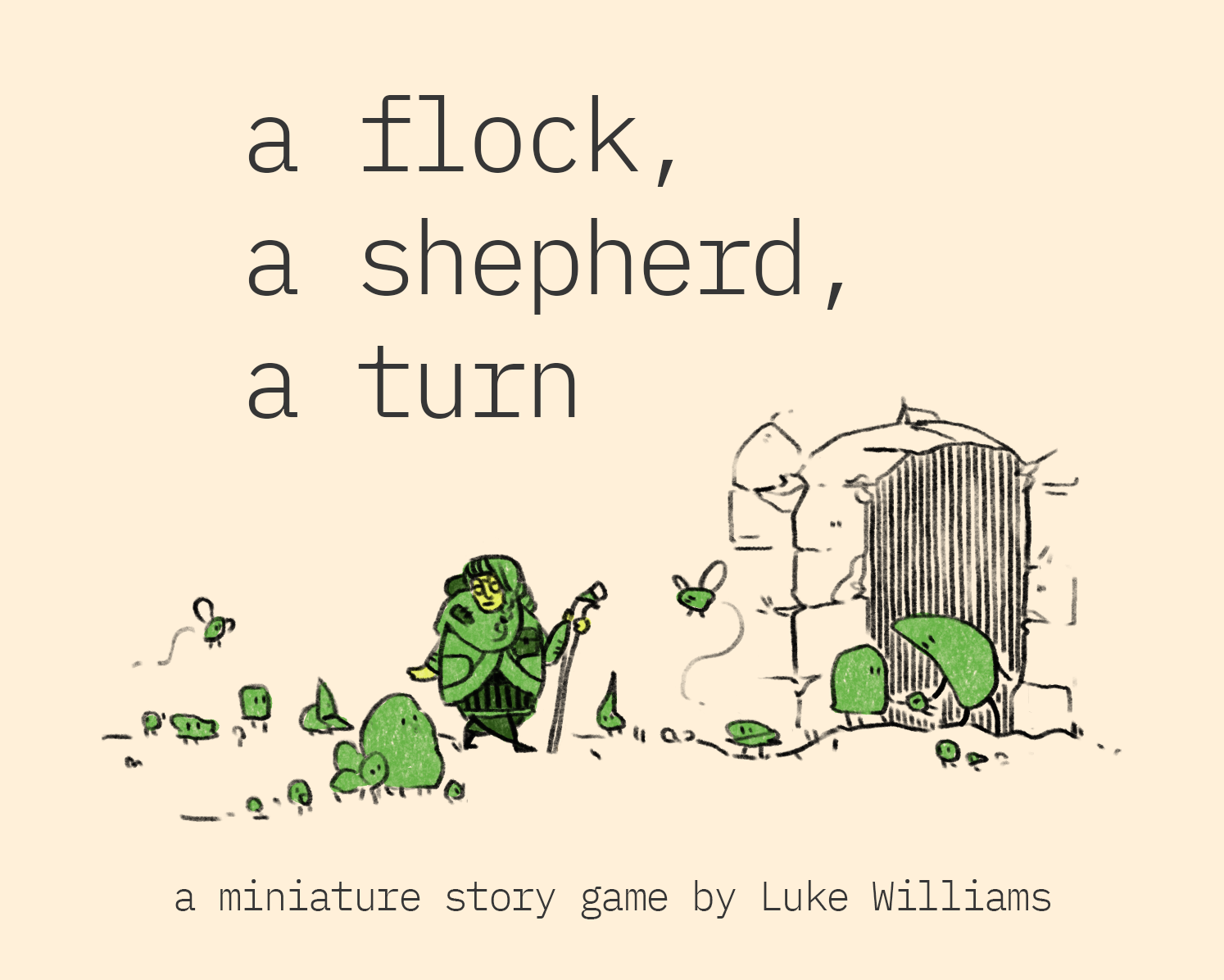 a flock, a shepherd, a turn