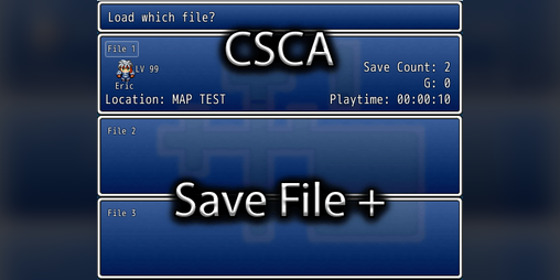 Cover image for CSCA Save File Plus for RPG Maker VX Ace