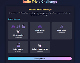 Indie Trivia Challenge