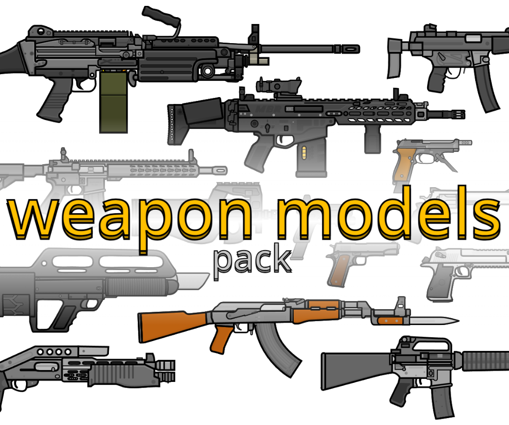 weapon 2d models pack by senko_otter