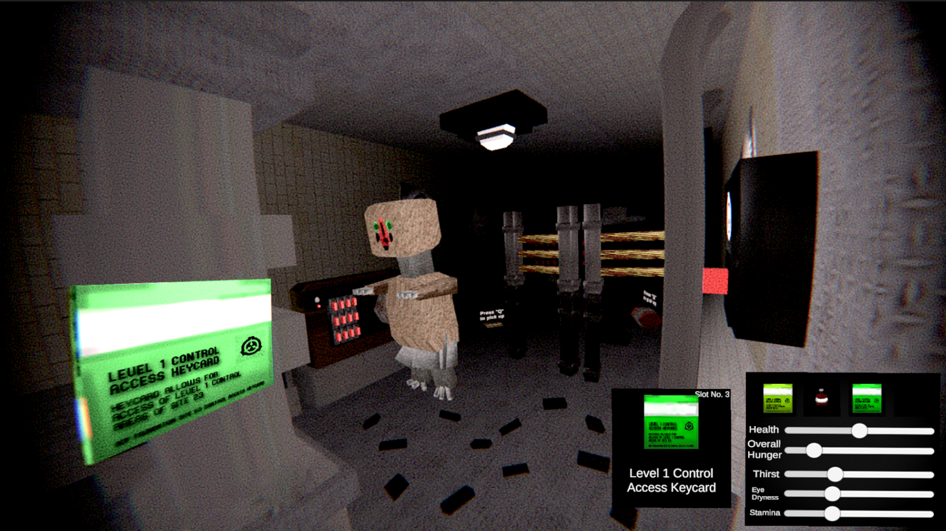 SCP-173 in Server Hallway Room