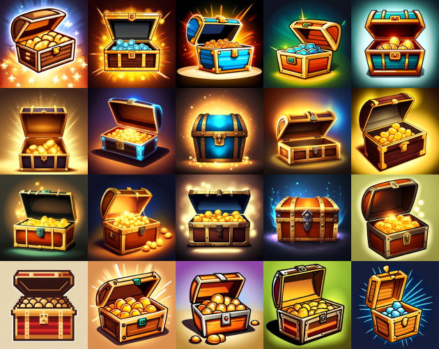 Treasure Chest Icon Pack – 58 High-Quality Icons 💰📦 by Merchantik