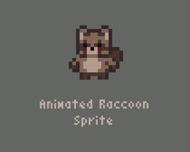 2-Direction Pixel Raccoon - 6 Animations