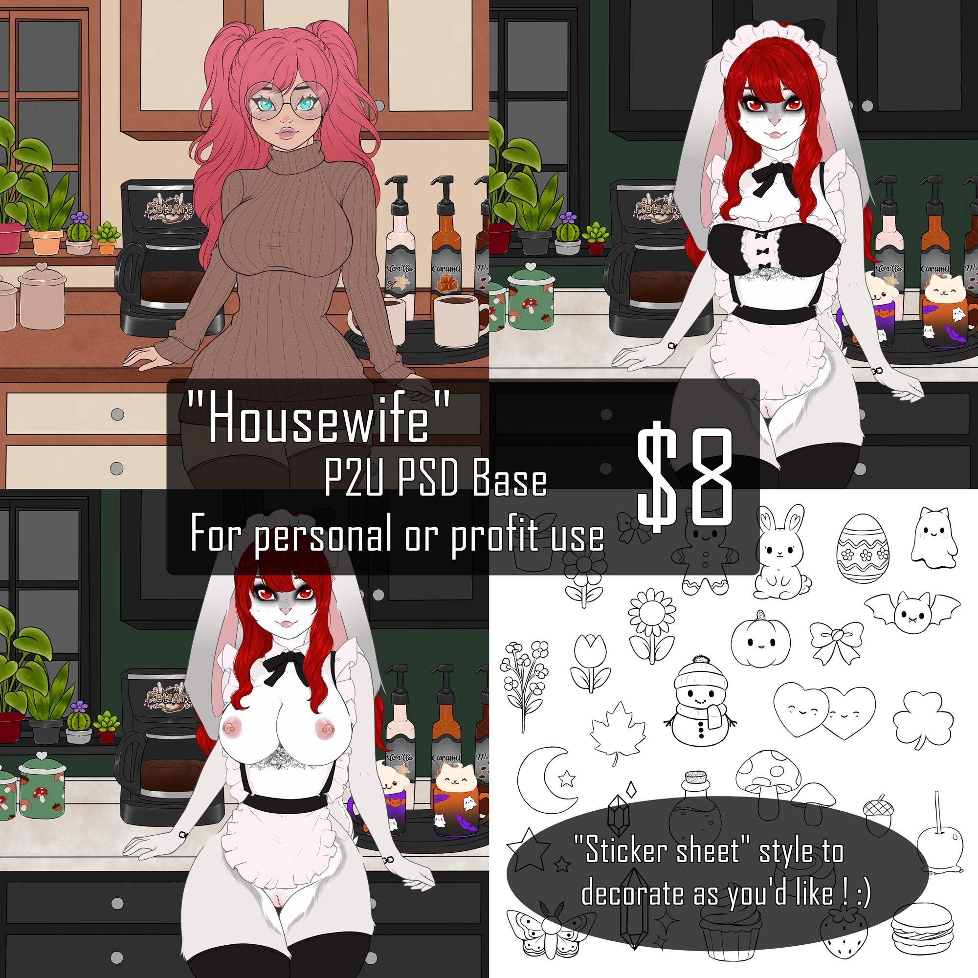 Cover image for "Housewife" P2U PSD BASE
