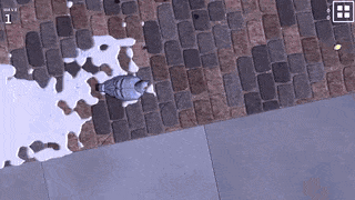 a lone pigeon eating food in a park