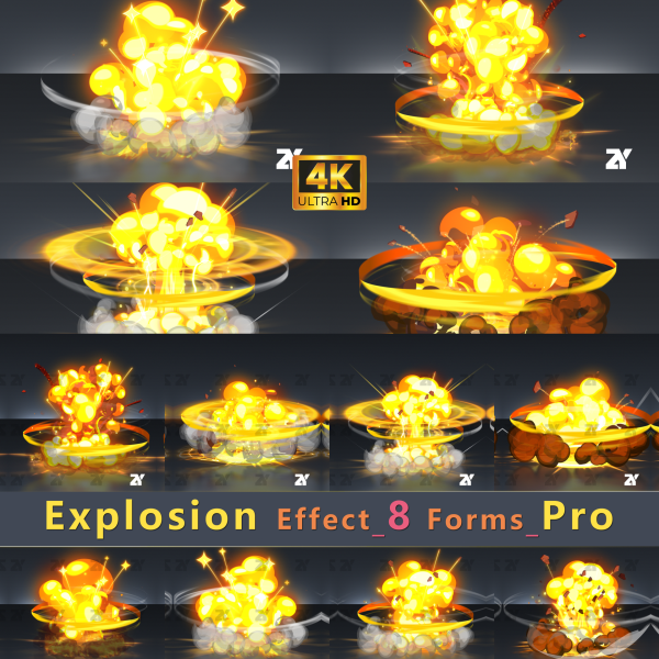 Explosion Effects_8 Forms_Pro by ZY VFX