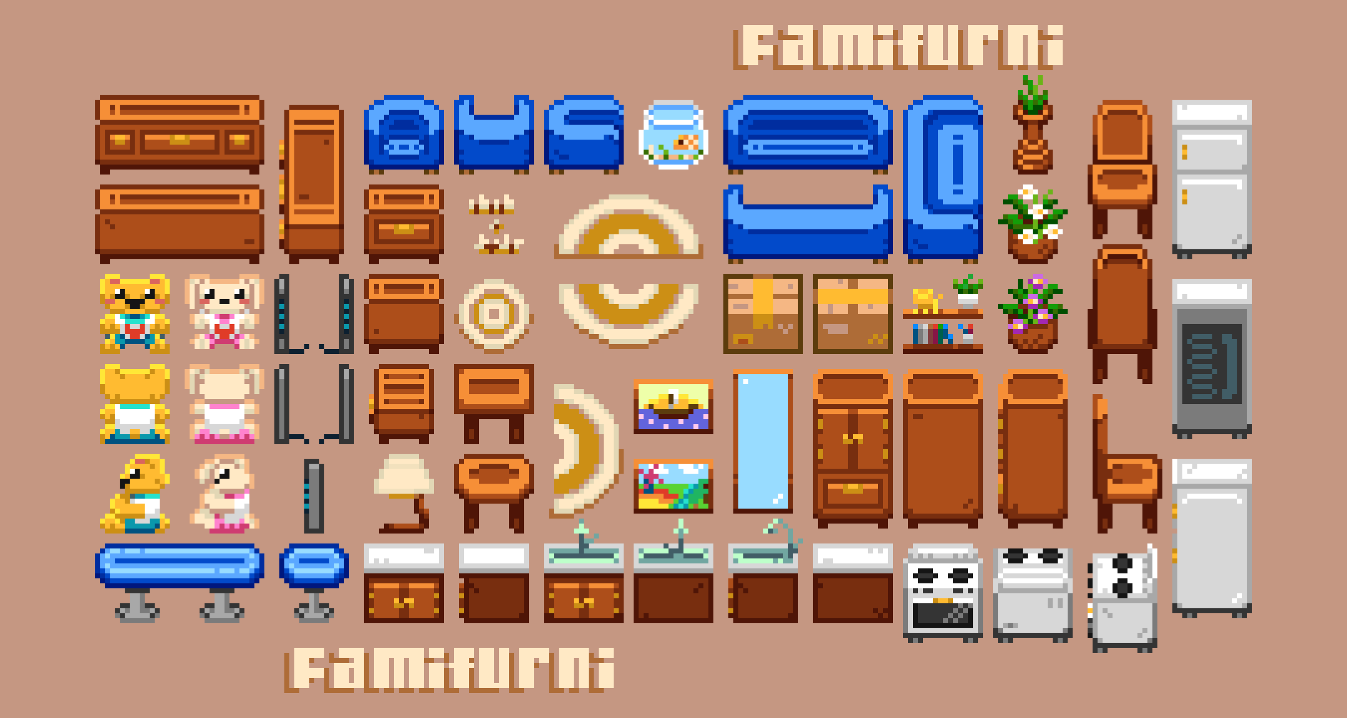 Famifurni - A Furniture Pack with Famicube Colors - Weekly Updates