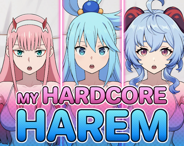 Cover art for MY HARDCORE HAREM v0.8.0b, an adult visual novel by NecwaiWorks